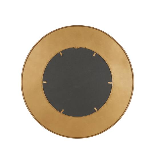 Gold Abstract Overlapping Wire Rings Metal Wall Mirror